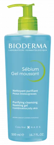 BIODERMA productfoto, Sébium Gel moussant 500ml, doucheschuimgel voor vette huid