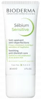 BIODERMA productfoto, Sébium Sensitive 30ml, behandeling van huid met neiging tot acne